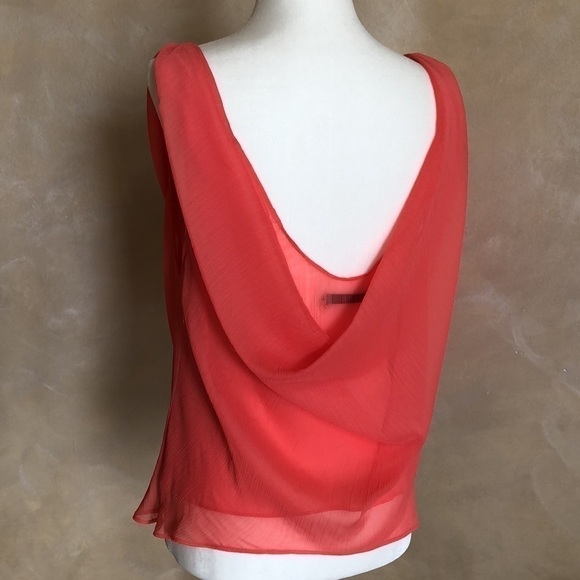 Alice and Olivia Orange Chiffon top - Picture 3 of 9